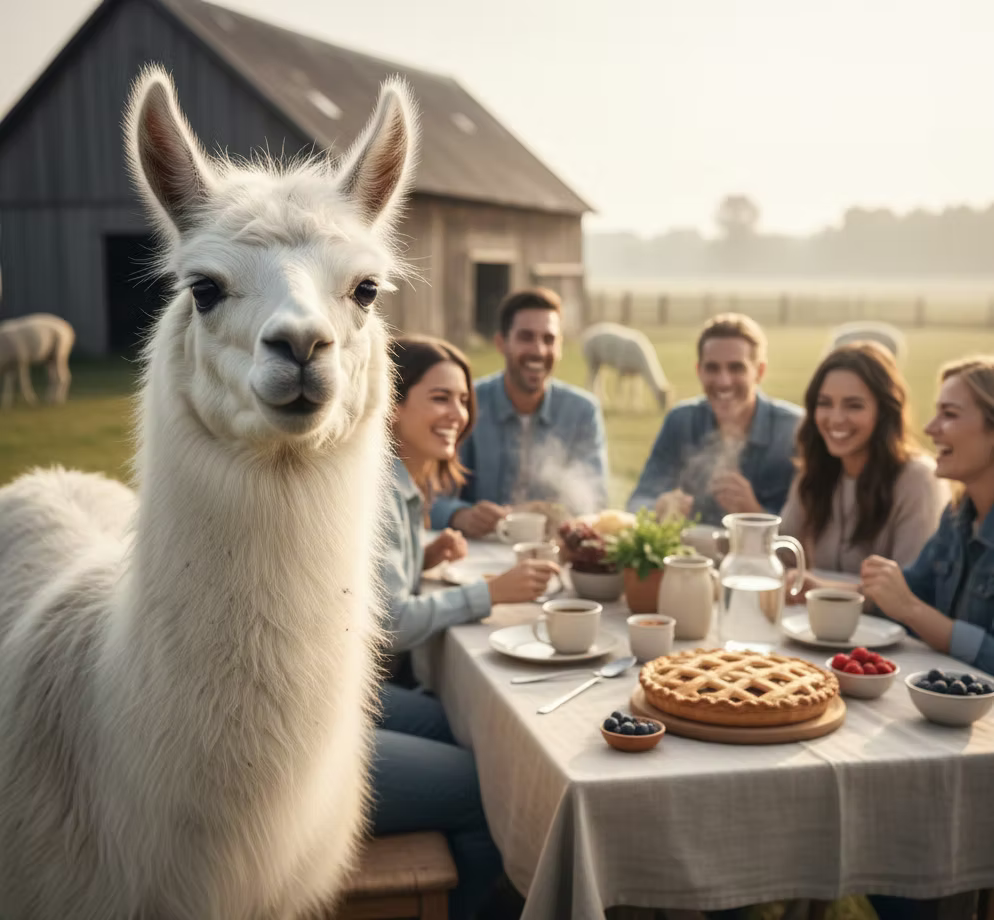 Unwind with Unique Llama Yoga and Brunch Events