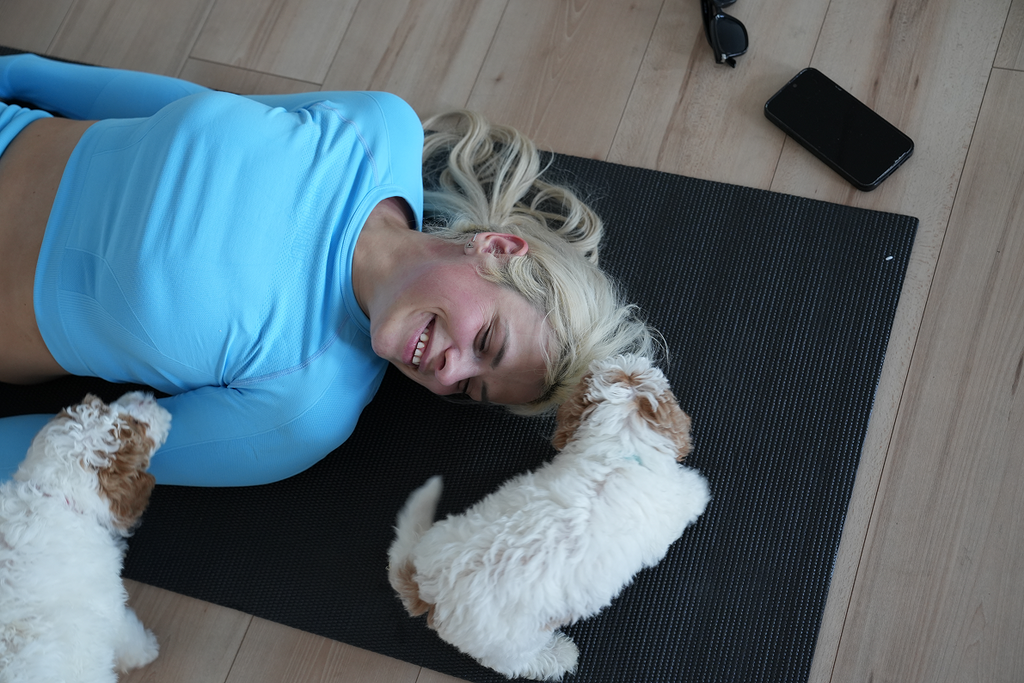 Puppy yoga every Saturday