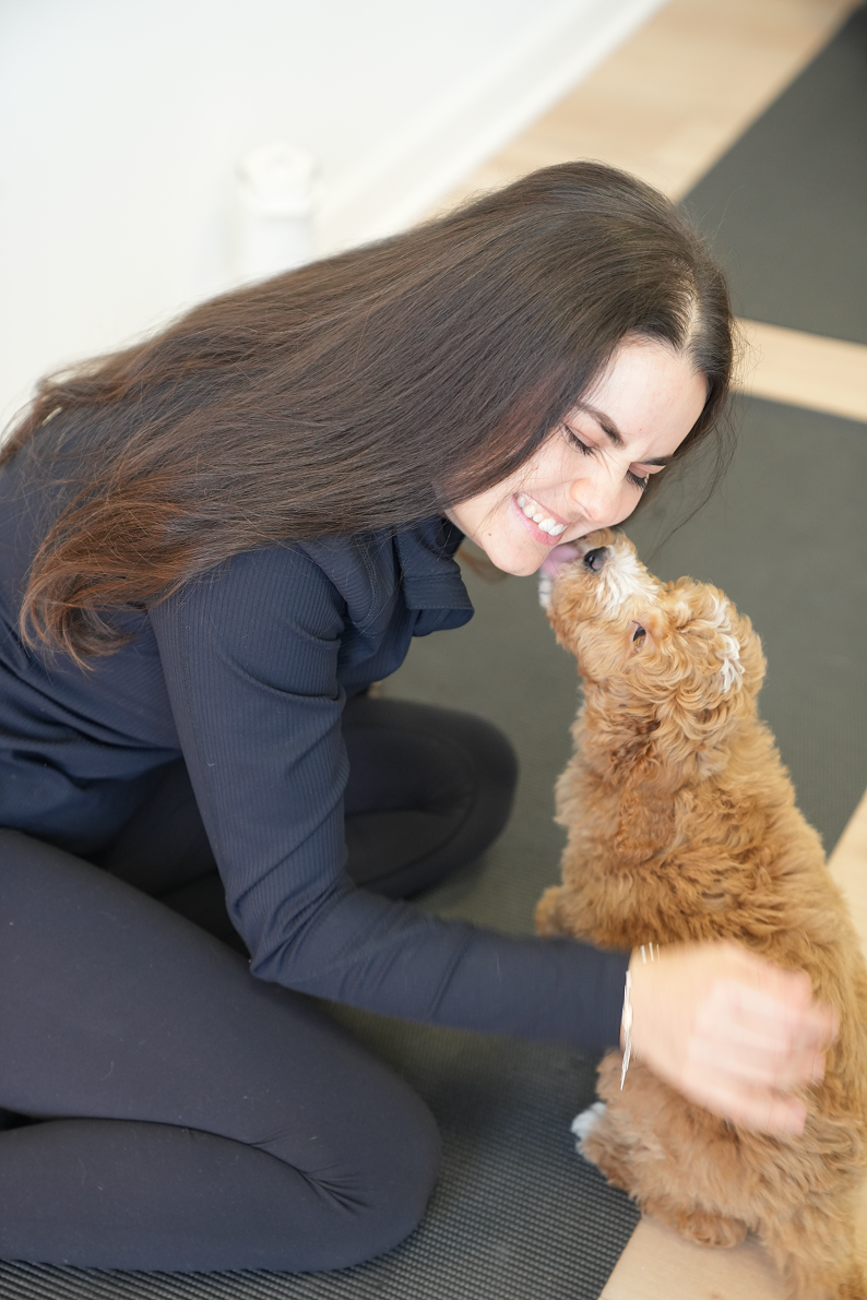 Puppy yoga every Saturday
