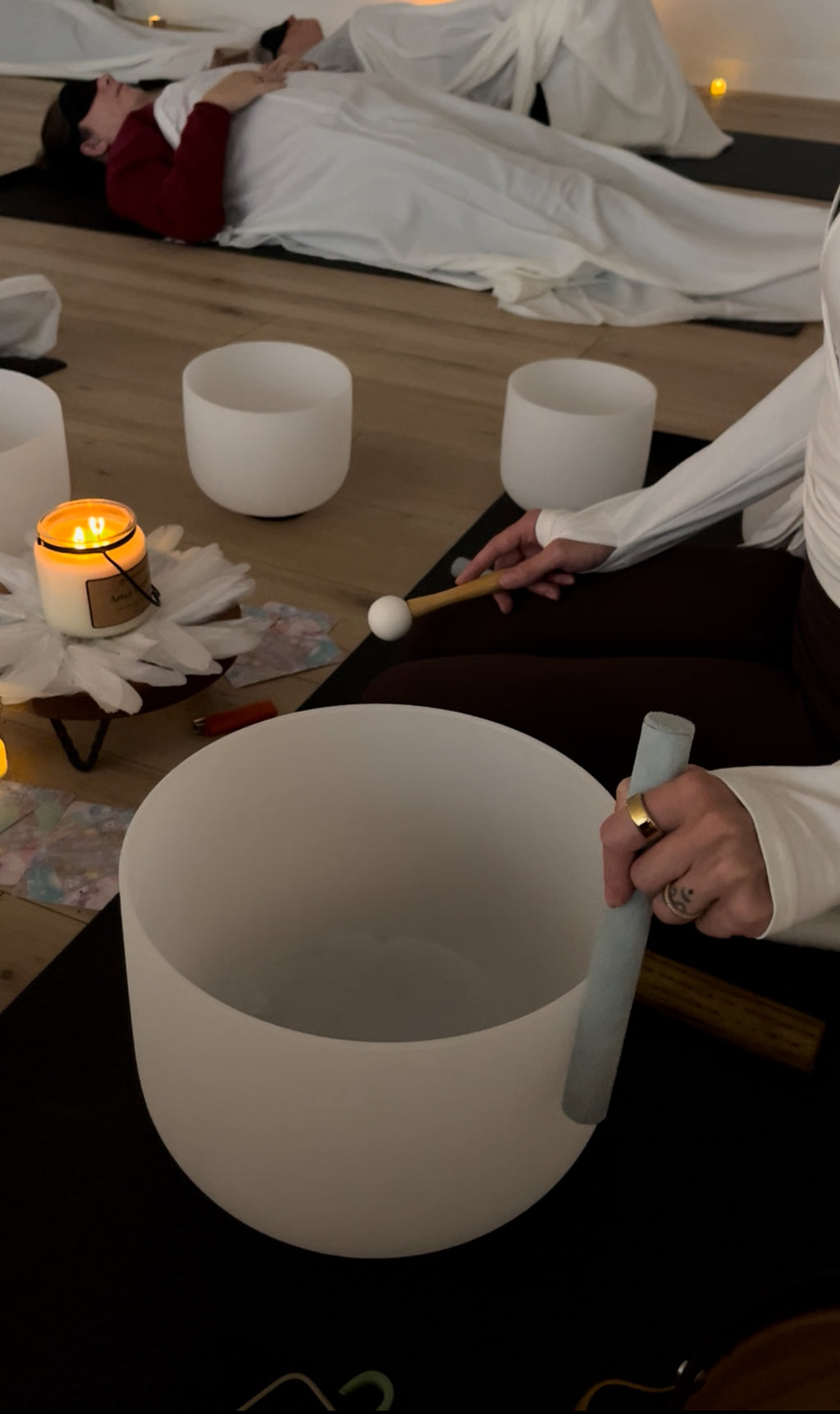 GROUP Yoga, Sound Bath & Cacao ceremony session. Next group sessions in October