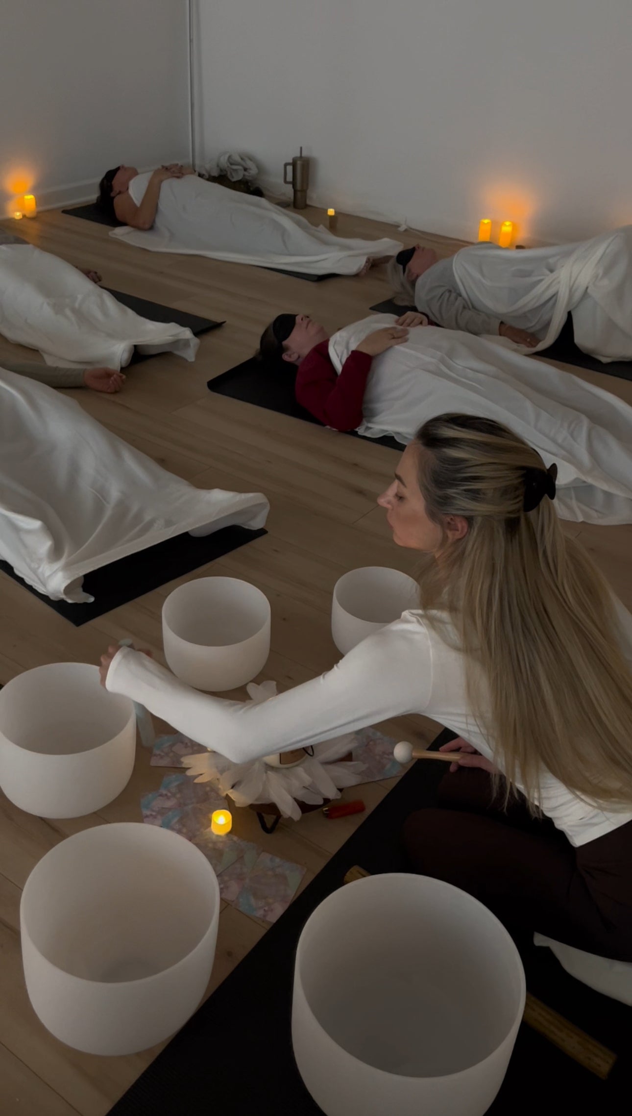 GROUP Yoga, Sound Bath & Cacao ceremony session. Next group sessions in October