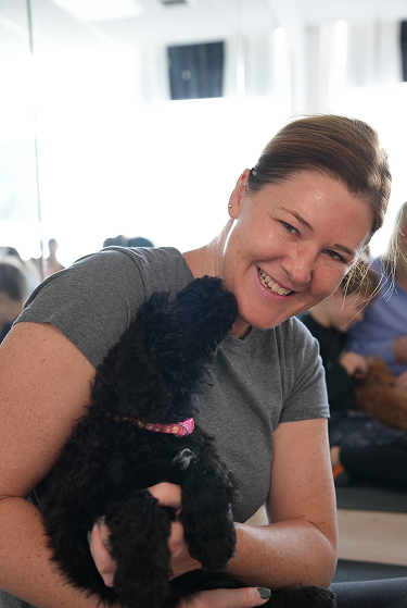 Puppy yoga every Saturday