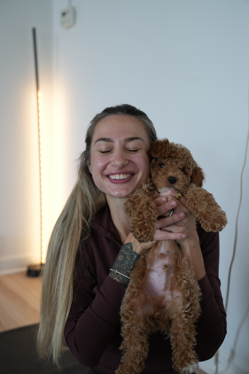 Puppy yoga every Saturday
