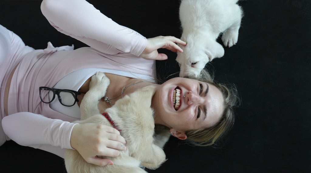 Private puppy yoga session at the studio or at your location